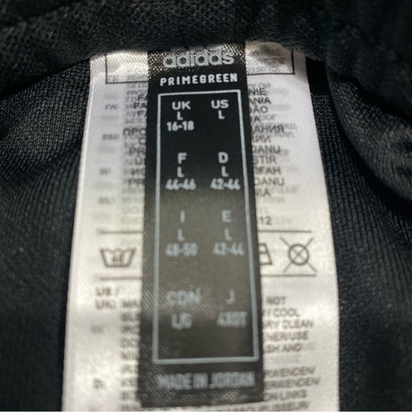 ADIDAS STRIPES TRICOT TRACK PANTS LARGE BLACK Classic Men’s Black White Stripe - Picture 5 of 7